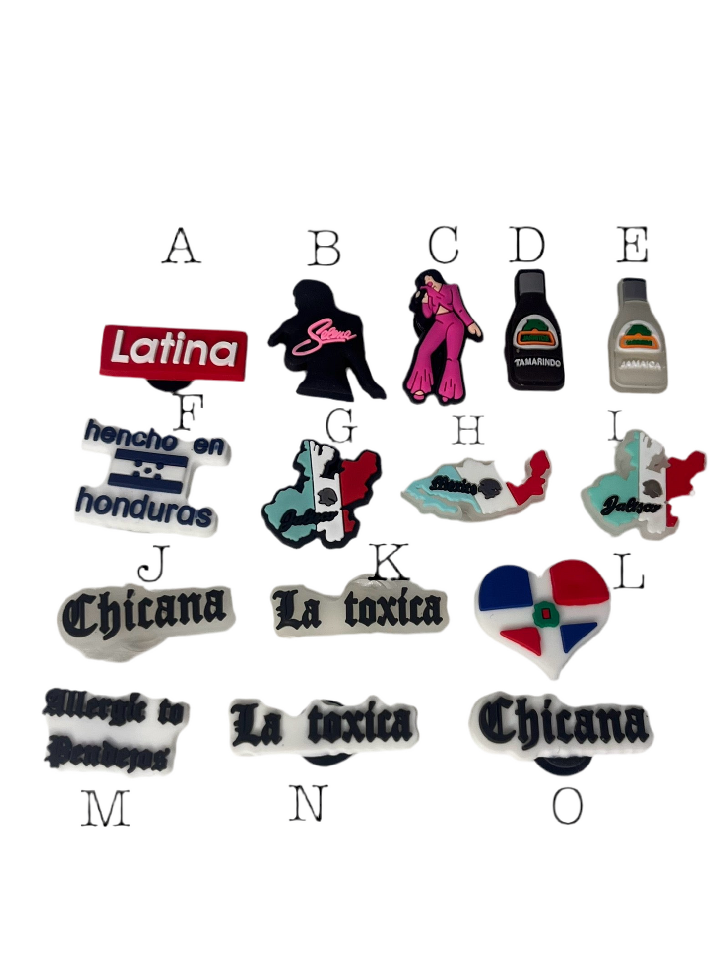 Hispanic style shoe charms