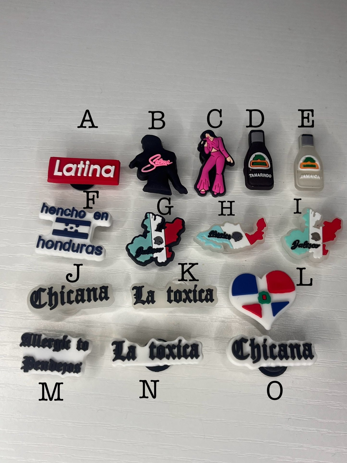 Hispanic style shoe charms